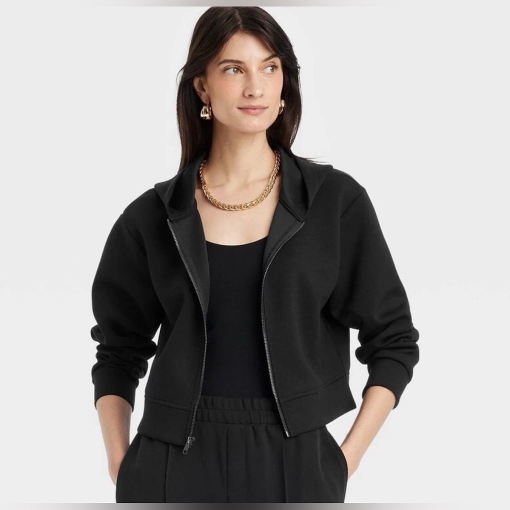 A New Day Women's Double Knit Zip Hoodie Sweatshirt